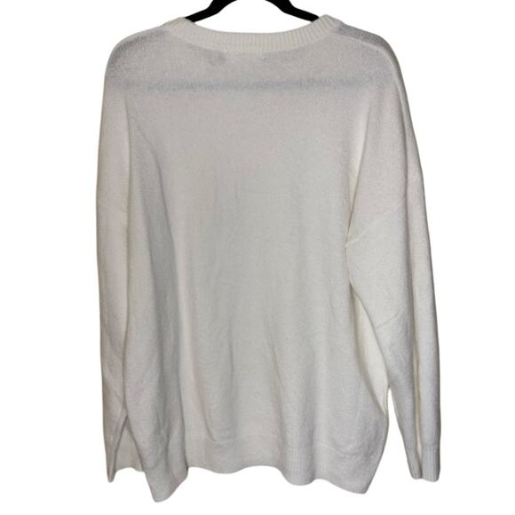 Treasure & Bond Cotton Blend Crewneck Sweater - Ivory Egret Size L - Picture 7 of 8